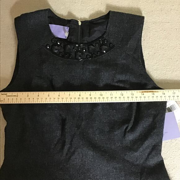Vera Wang Lavender Label Wool & Silk Blend Sleeveless Beaded Top  Sz. 6 NWT - Picture 8 of 10